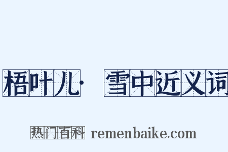 梧叶儿·雪中近义词是什么意思的图片